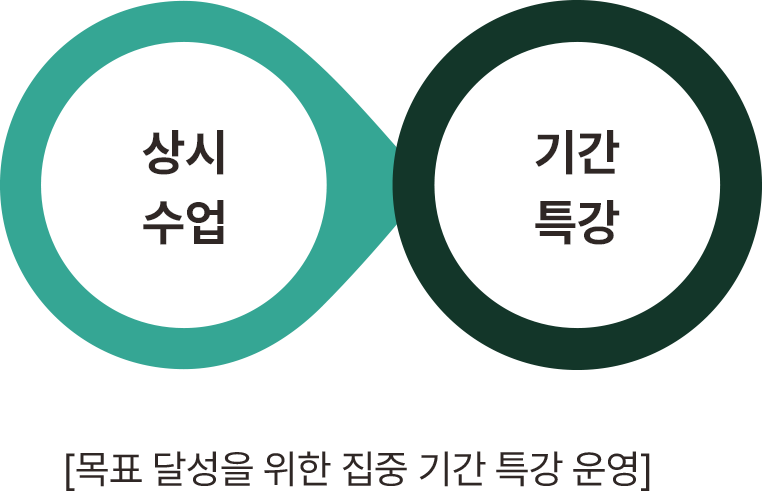 목표 달성을 위한 집중 기간 특강 운영